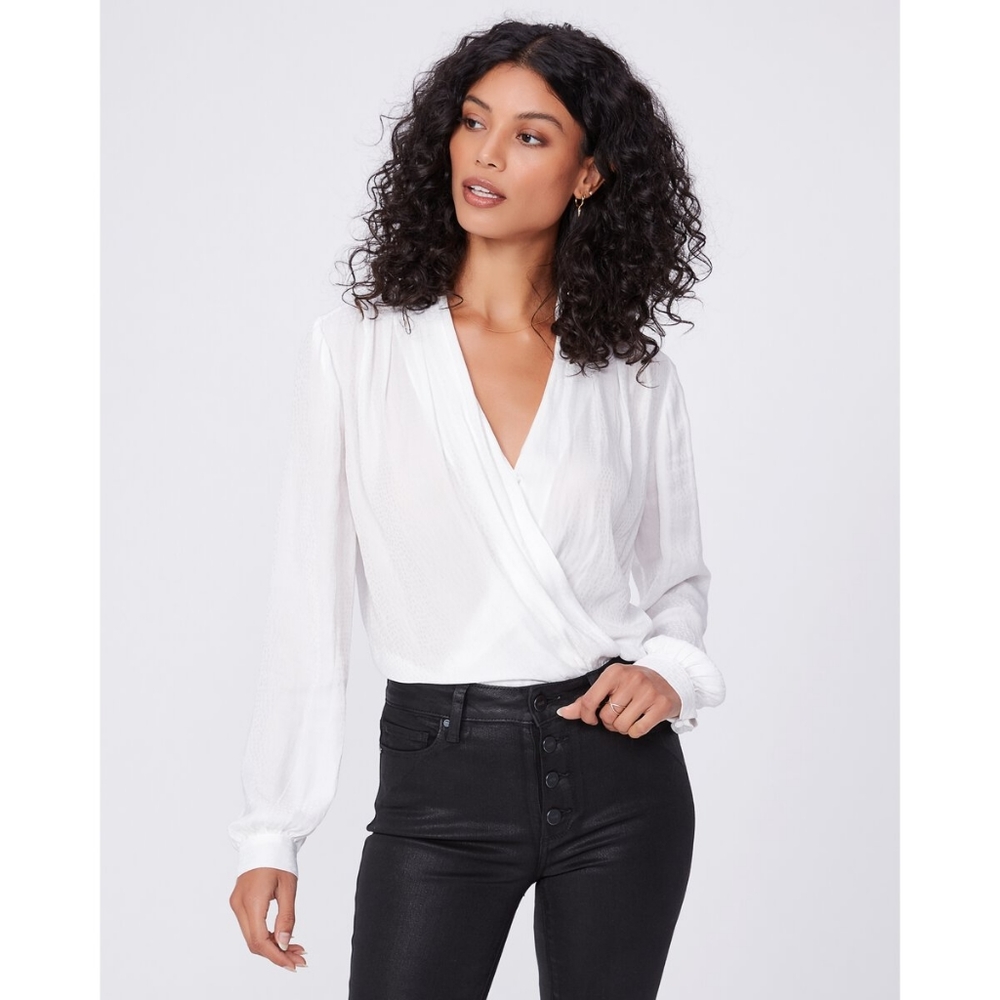 NWT PAIGE Long-sleeve thong bodysuit